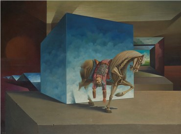 Painting, Ali Akbar Sadeghi, Sphere, 1979, 13342