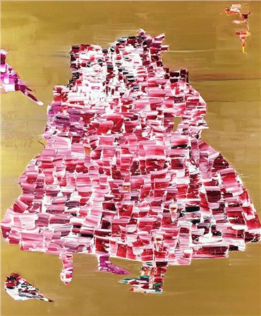 Painting, Reza Derakshani, Whispers, 2017, 7704