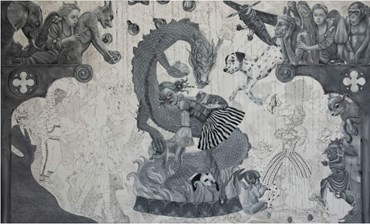 Painting, Nafiseh Moeini, Grey 001, 2024, 73346