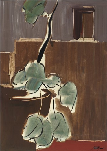 Works on paper, Sohrab Sepehri, Still Life with Leaves, 1960, 4168