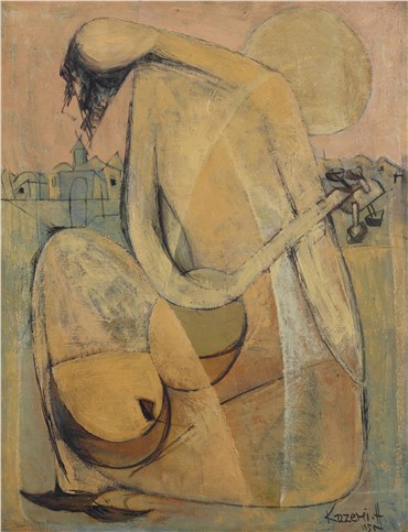Painting, Hossein Kazemi, Tar Player, 1955, 4642
