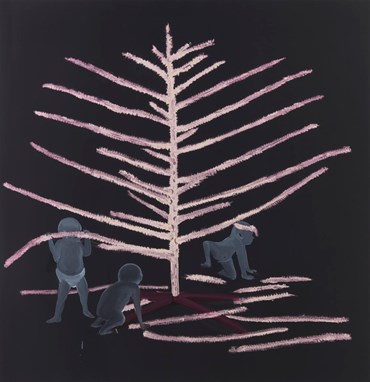 Painting, Tala Madani, Tinsel Tree Broken, 2020, 45728