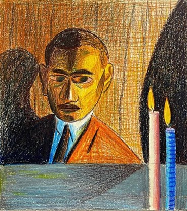 Painting, Morteza Khakshoor, Pink and Blue, 2023, 79687