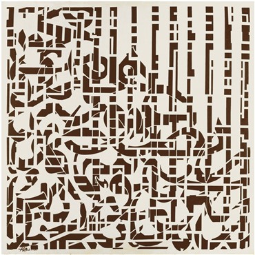 Calligraphy, Nasrollah Afjei, Untitled, , 19693