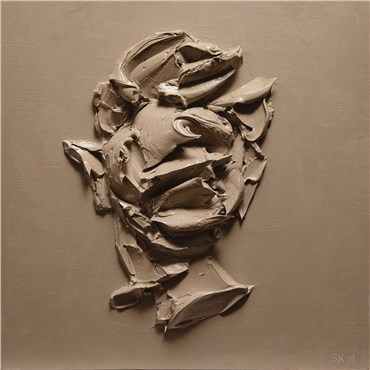 Painting, Salman Khoshroo, Grey Matter, 2019, 23345