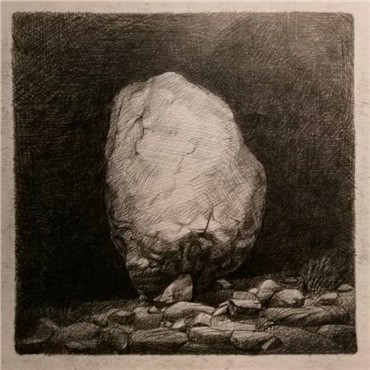 Works on paper, Morteza Pourhosseini, Sacred Stone, 2017, 19989