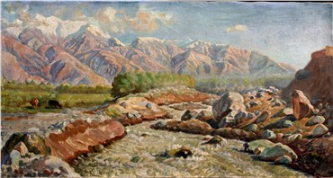 Painting, Jafar Petgar, Zargandeh River, 1942, 6942