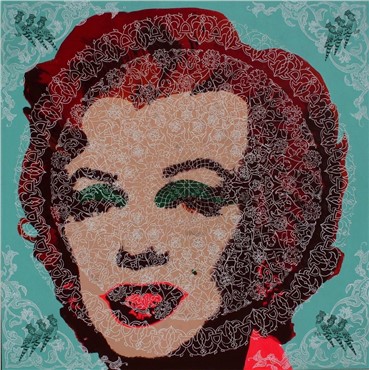Painting, Mahmoud Sabzi, Red and Pink Marilyn, 2015, 5700