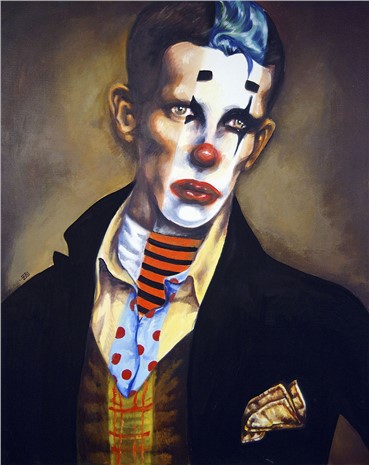 Painting, Afarin Sajedi, Clown, 2005, 10470