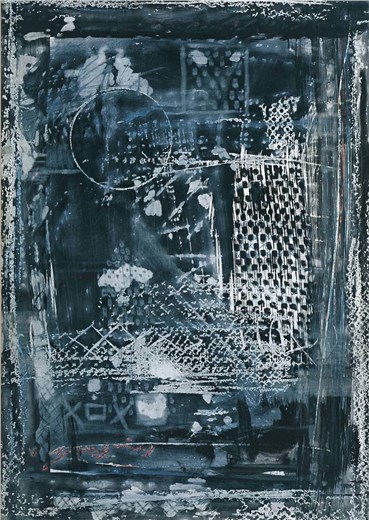 Mixed media, Mohammad Ebrahim Jafari, Descent of the Moon, 1973, 19912