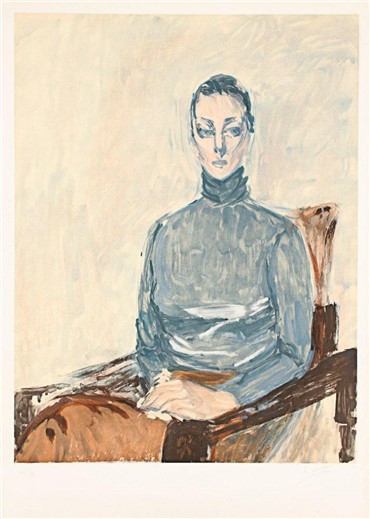 Print and Multiples, Nasser Assar, Woman in Blue, Sitting, 1960, 15588