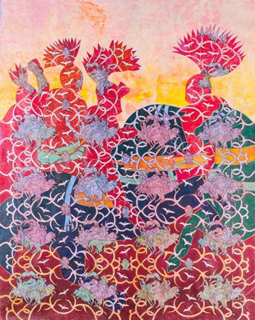 Painting, Roya Akhavan, Birds, 2024, 74148