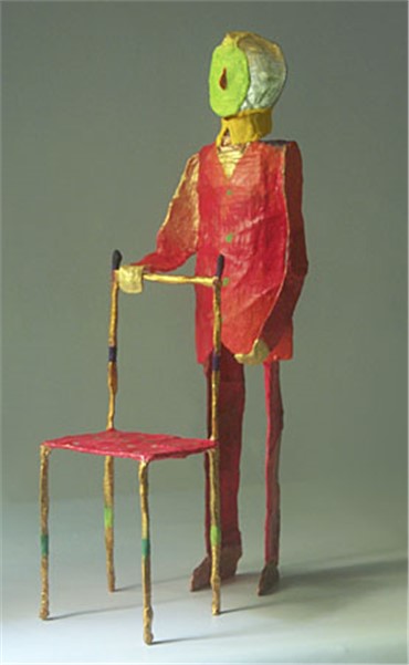 Sculpture, Farshid Mesghali, Man, Chair, , 8326