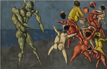 Painting, Bahman Mohassess, The Minotaur Scares the Good People, 1966, 10136