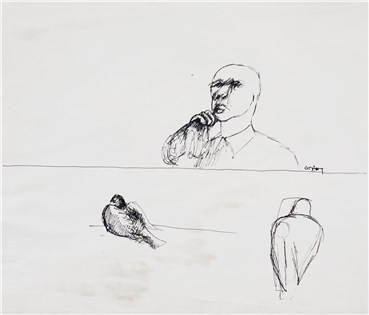 Drawing, Alireza Espahbod, Untitled, 1973, 22086