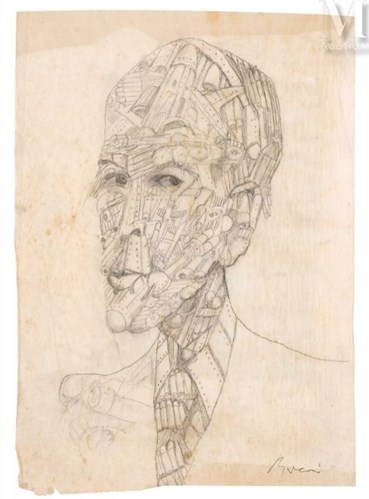 Drawing, Cyrus Rezvani (Serge), Portrait, , 82140