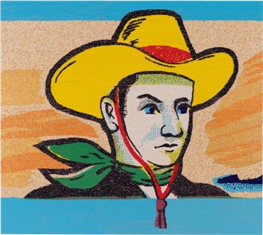 Painting, Farhad Moshiri, Rodeo Cowboy, 2018, 25656
