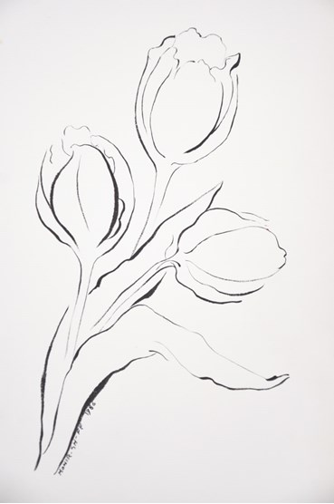 Drawing, Monir Shahroudy Farmanfarmaian, Tulip 01, 1986, 52269