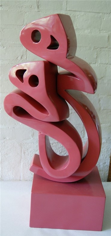 Sculpture, Parviz Tanavoli, Pink Heech Lovers, 2012, 86