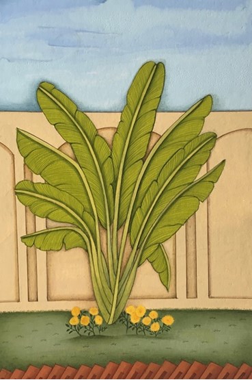 Painting, Maryam Baniasadi, Marigolds and The Palm Tree, 2020, 52153