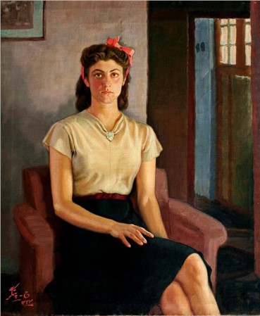 Painting, Jafar Petgar, Pari Neshaat Portrait, 1945, 6912