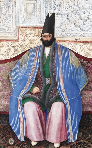 Painting, Abul Hasan Khan Ghaffari Kashani (Sani ol molk), A Portrait of Farrokh Khan Amin Al-Dowleh, 1851, 14096