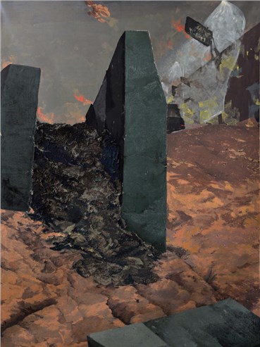 Painting, Bijan Akhgar, Khak Abad, 2014, 21837