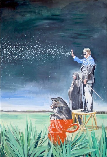 Painting, Nikzad Nodjoumi (Nicky), Starry Nights, 2003, 119