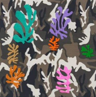 Mixed media, Farhad Ahrarnia, Desert Flower/ Desert Snow. After Matisse, 2022, 69625