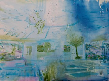 Painting, Saba Farhoudnia, His Step, Her Land, in the Sanatorium, 2025, 80724