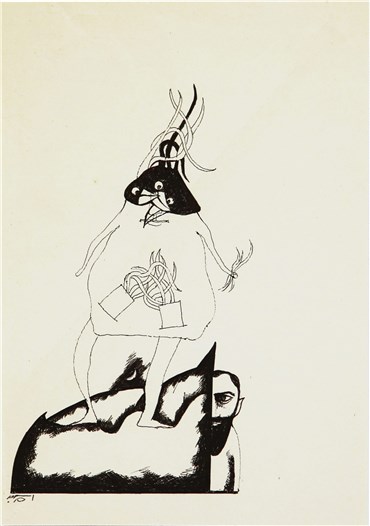 Drawing, Alireza Espahbod, Untitled, 1976, 22096