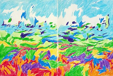 Painting, Mousa Rabbani, Rye of Colorfull Flowers, 2023, 71188