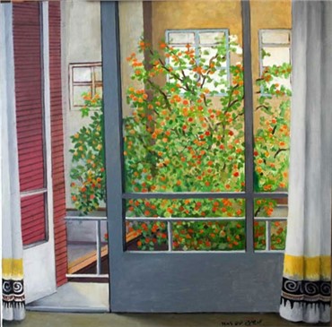 Painting, Mahmoud Javadipour, Persimmon Tree, 2010, 6713