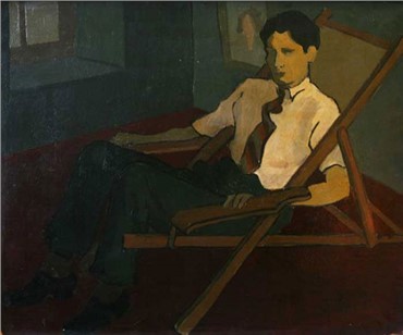 Painting, Mahmoud Javadipour, Vessal Shirazi, Poet, 1948, 6731