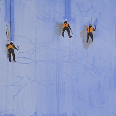 Painting, Tala Madani, Squeegee Men (feather flight), 2024, 79289