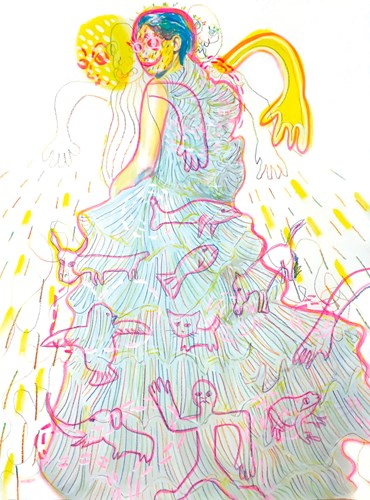 Painting, Makan Negahban, Dress and Friends, 2017, 77129