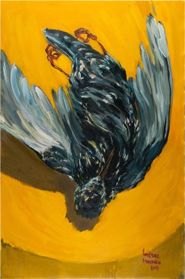 Painting, Golnaz Hosseini, Dead Bird, 2018, 20993