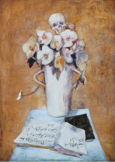 Painting, Omid Hallaj, Poet, 2004, 76514