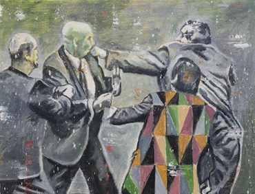 Painting, Nikzad Nodjoumi (Nicky), Political Opposition, 2015, 118