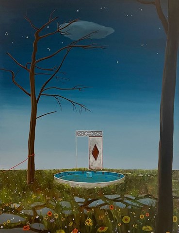 Painting, Azadeh Nia, What's Left Standing, 2024, 75265