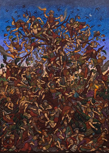 Painting, Amin Montazeri, The Alphabet's King, 2021, 56710