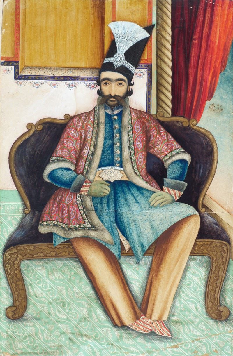 Abul Hasan Khan Ghaffari Kashani, A Portrait of Nasir Al-Din Shah Qajar, 0