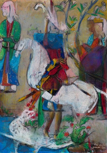 , Alireza Jahromi, The Female Hand Touches a Branch of a Blossoming Apple Tree, , 74704