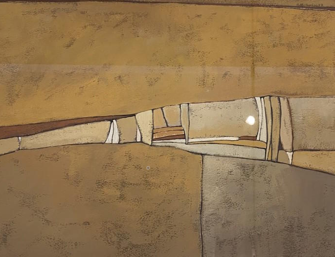 Sirak Melkonian, Abstract Landscape in Brown, 1977