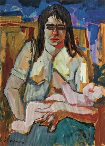 Works on paper, Marcos Grigorian, The Artist's Wife and Daughter, , 20352