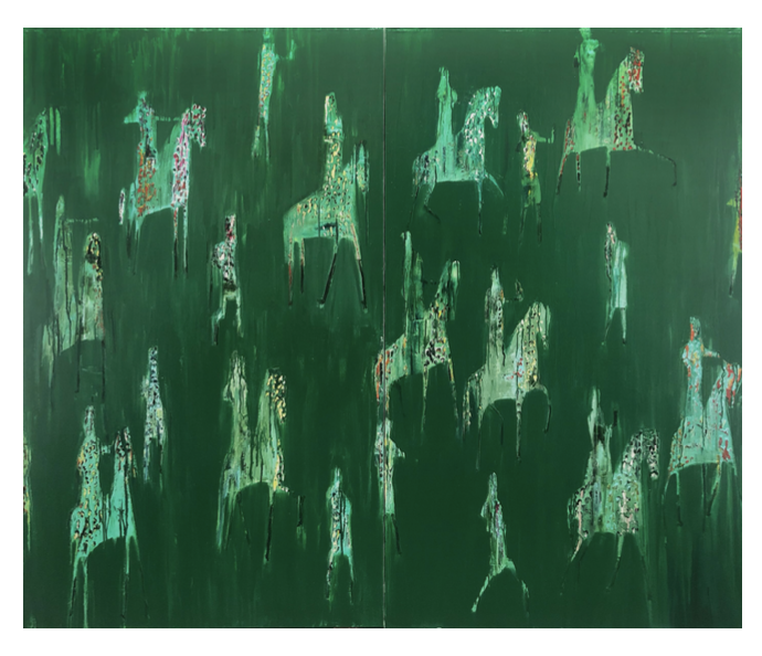 Reza Derakshani, The Green Grass Hunt, 2019