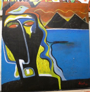 Painting, Abolghassem Atighetchi (Abol), LES PAPOUS 1 - KAUIL, 1990, 33922