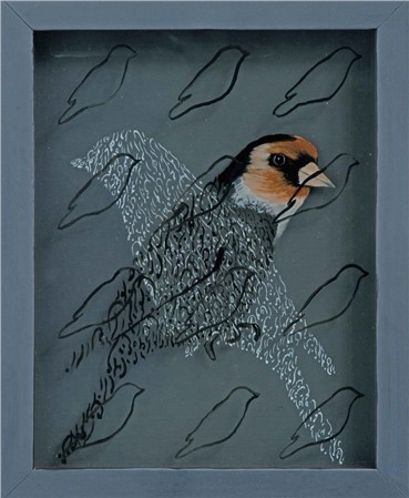Painting, Katayoon Rouhi, Language Des Oiseaux, 2014, 10997