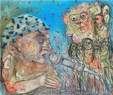 Painting, Mahsa Karimi, A sad speech, 2020, 27576