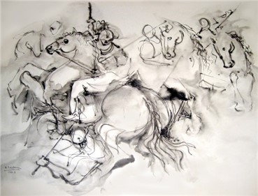 Works on paper, Houshang Seyhoun, The Arabian Horses, 1983, 6846